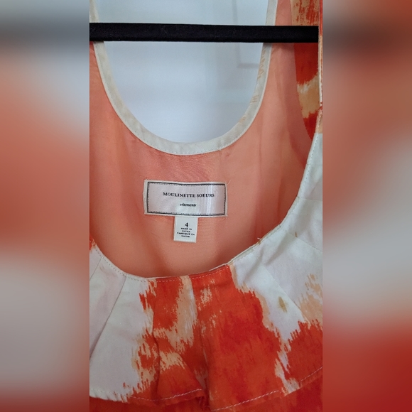 Orange & White Floral Dress - Picture 3 of 4